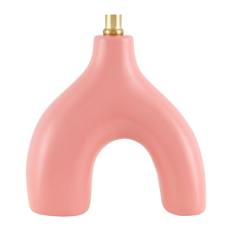 Modern European furniture - Ceramic Cream Linen Table Lamp - www.oroa.com