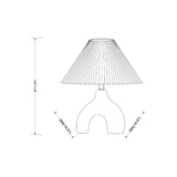 Modern European furniture - Ceramic Cream Linen Table Lamp - www.oroa.com
