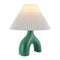 Modern European furniture - Ceramic White Linen Table Lamp - www.oroa.com