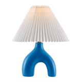 Modern European furniture - Ceramic White Linen Table Lamp - www.oroa.com