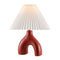Modern European furniture - Ceramic White Linen Table Lamp - www.oroa.com