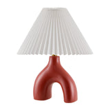 Modern European furniture - Ceramic White Linen Table Lamp - www.oroa.com