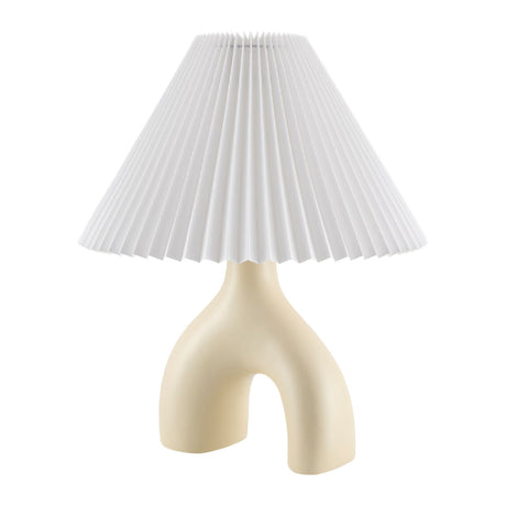 Modern European furniture - Ceramic White Linen Table Lamp - www.oroa.com