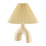 Modern European furniture - Ceramic Cream Linen Table Lamp - www.oroa.com
