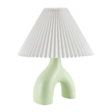 Modern European furniture - Ceramic White Linen Table Lamp - www.oroa.com