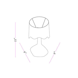   Wavy Rattan Accent Table Lamp | Oroa.com