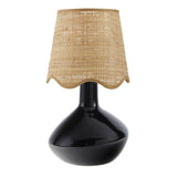 Modern European furniture - Wavy Rattan Accent Table Lamp - www.oroa.com