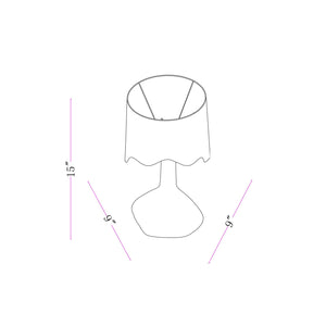   Wavy Rattan Accent Table Lamp | Oroa.com