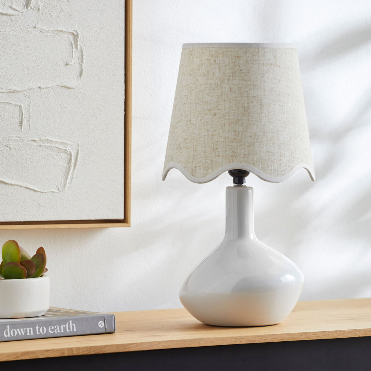   Wavy Rattan Accent Table Lamp | Oroa.com