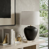 Modern European furniture - Ceramic Linen Table Lamp - www.oroa.com
