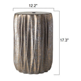 Modern European furniture - Ridged Ceramic Garden Stool - www.oroa.com