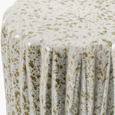 Modern European furniture - Ridged Ceramic Garden Stool - www.oroa.com