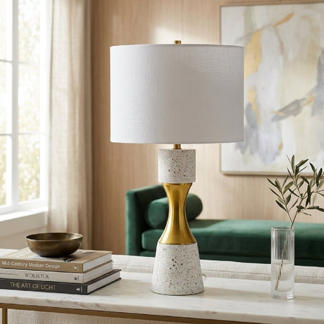 Modern European furniture - Terrazzo Finish Hourglass Table - www.oroa.comLamp