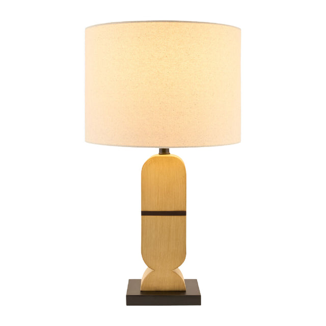 Modern European furniture - Brown Geometrical Base Table Lamp - www.oroa.com