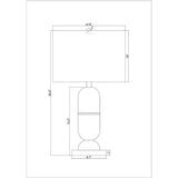 Modern European furniture - Brown Geometrical Base Table Lamp - www.oroa.com