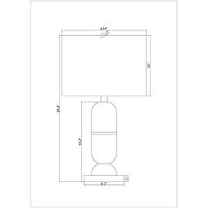   Modern European furniture - Brown Geometrical Base Table Lamp - www.oroa.com | Oroa.com