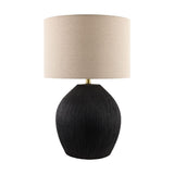 Modern European furniture - Black Ceramic Accent Table Lamp - www.oroa.com