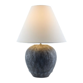Modern European furniture - Sandblasted Gray Ceramic Table Lamp - www.oroa.com