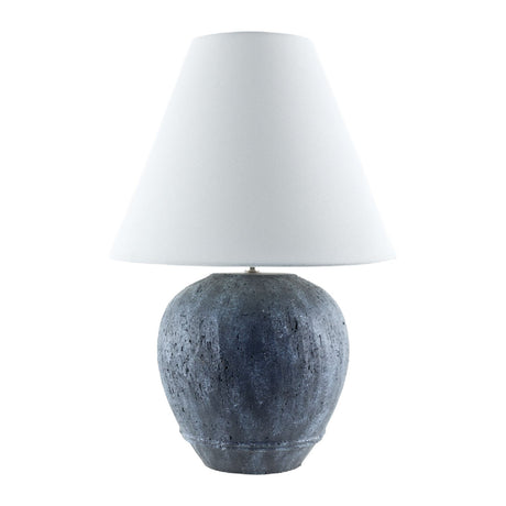 Modern European furniture - Sandblasted Gray Ceramic Table Lamp - www.oroa.com