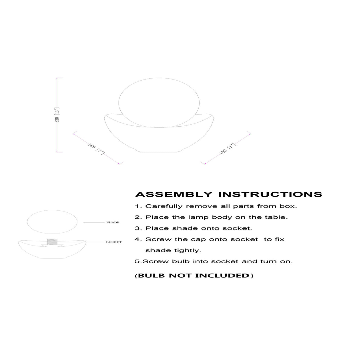   Cement Bowl Accent Table Lamp | Oroa.com