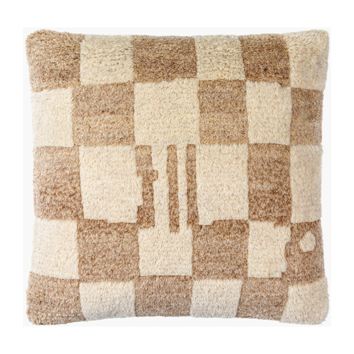 Hand-Knotted Wool Blend Down Insert Pillow | Kuda Home Balder