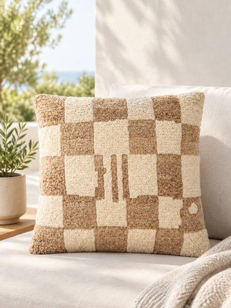 Hand-Knotted Wool Blend Down Insert Pillow | Kuda Home Balder