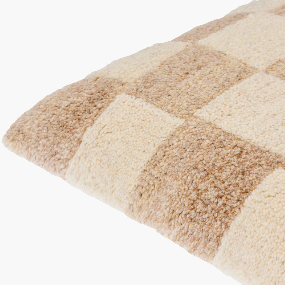 Hand-Knotted Wool Blend Down Insert Pillow | Kuda Home Balder