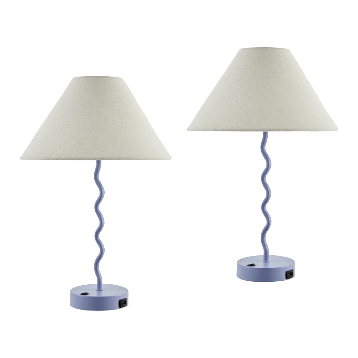   Wavy Iron Table Lamp Set (2) | Oroa.com