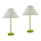 Modern European furniture - Wavy Iron Table Lamp Set (2) - www.oroa.com