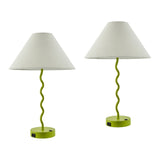 Modern European furniture - Wavy Iron Table Lamp Set (2) - www.oroa.com