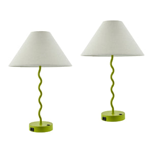   Wavy Iron Table Lamp Set (2) | Oroa.com