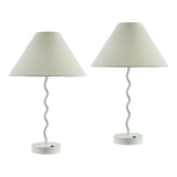 Modern European furniture - Wavy Iron Table Lamp Set (2) - www.oroa.com