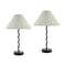 Modern European furniture - Wavy Iron Table Lamp Set (2) - www.oroa.com