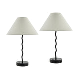 Modern European furniture - Wavy Iron Table Lamp Set (2) - www.oroa.com