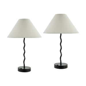   Wavy Iron Table Lamp Set (2) | Oroa.com
