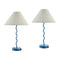 Modern European furniture - Wavy Iron Table Lamp Set (2) - www.oroa.com