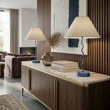Modern European furniture - Wavy Iron Table Lamp Set (2) - www.oroa.com
