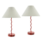 Modern European furniture - Wavy Iron Table Lamp Set (2) - www.oroa.com