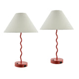 Modern European furniture - Wavy Iron Table Lamp Set (2) - www.oroa.com