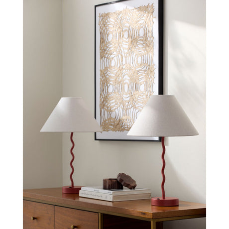 Modern European furniture - Wavy Iron Table Lamp Set (2) - www.oroa.com