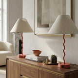 Modern European furniture - Wavy Iron Table Lamp Set (2) - www.oroa.com