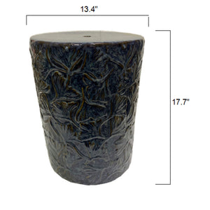   Carved Ceramic Garden Stool | Oroa.com