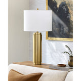 Modern European furniture - Metallic Finish Accent Table Lamp - www.oroa.com
