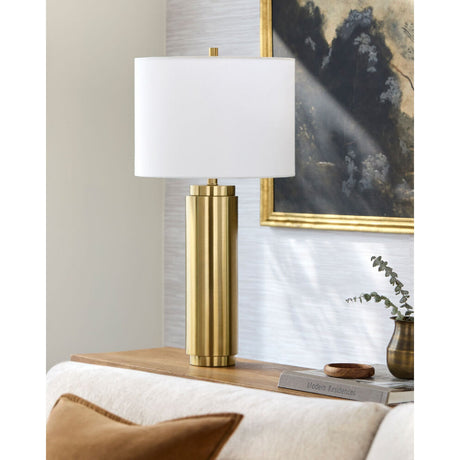 Modern European furniture - Metallic Finish Accent Table Lamp - www.oroa.com