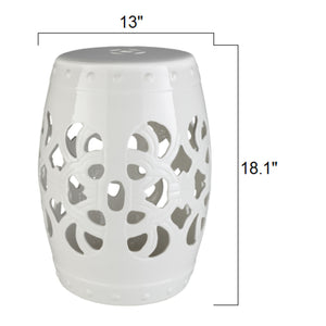   Modern European furniture - Openwork Glazed Ceramic Garden Stool - www.oroa.com | Oroa.com
