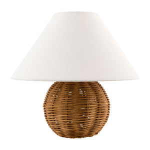   Round Rattan Accent Table Lamp | Oroa.com