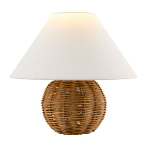   Round Rattan Accent Table Lamp | Oroa.com