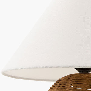   Round Rattan Accent Table Lamp | Oroa.com