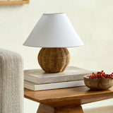 Modern European furniture - Round Rattan Accent Table Lamp - www.oroa.com