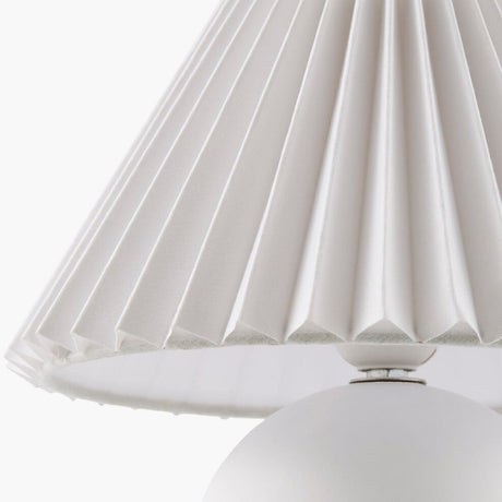 Modern European furniture - Pleated Linen Ceramic Table Lamp - www.oroa.com